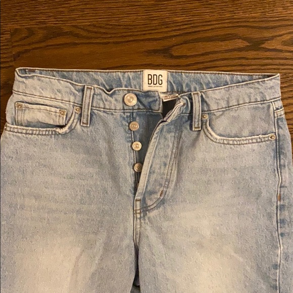 BDG High-Waisted Slim Straight Jean - Ripped Light - Picture 2 of 6